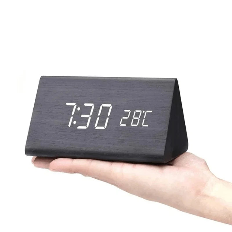 Woodsense | LED Wooden Voice-Controlled Clock 14
