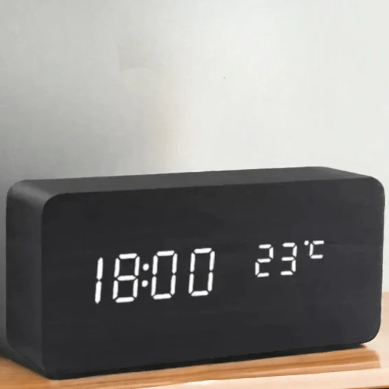 Woodsense | LED Wooden Voice-Controlled Clock 5