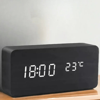 Woodsense | LED Wooden Voice-Controlled Clock 5