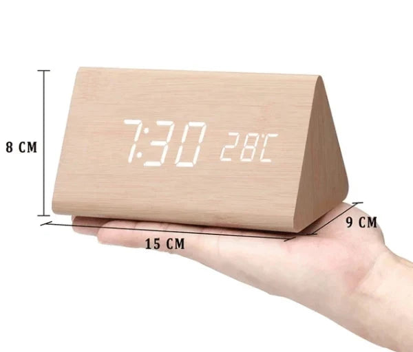 Woodsense | LED Wooden Voice-Controlled Clock 6