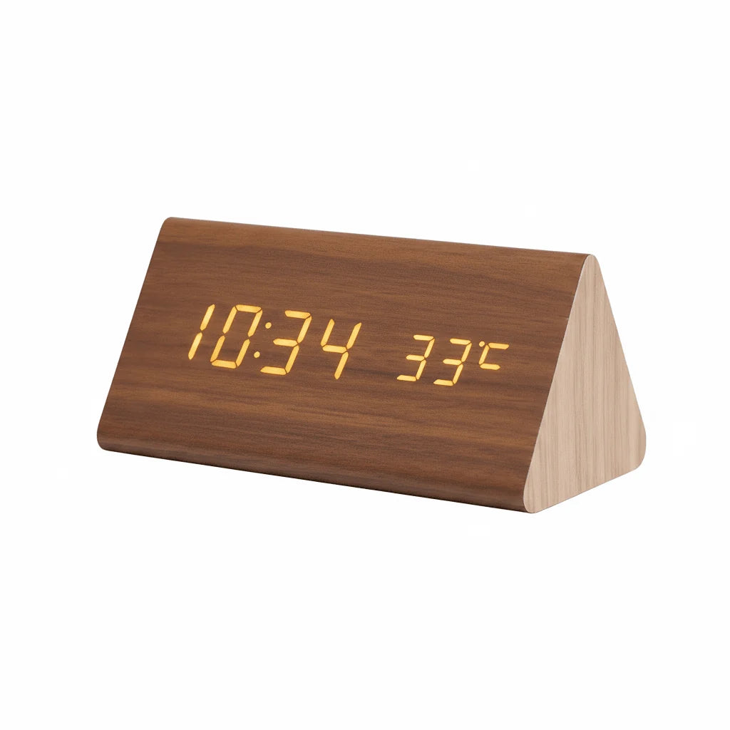 Woodsense | LED Wooden Voice-Controlled Clock 7