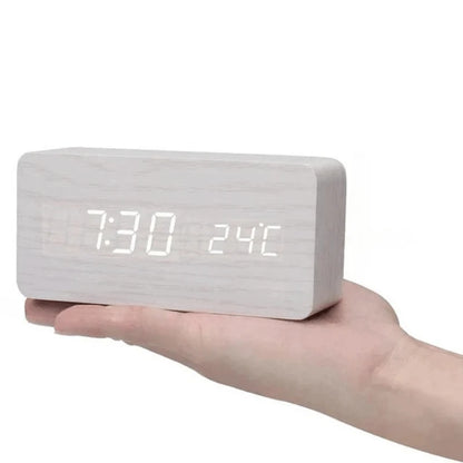 Woodsense | LED Wooden Voice-Controlled Clock 9